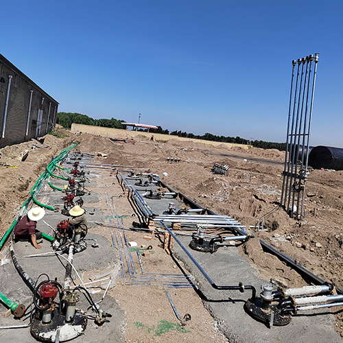 双层罐施工场景